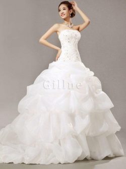 Abito da sposa pomposo pudica gioiello corpetto accentato lunghi sogno singolo – Gillne.it