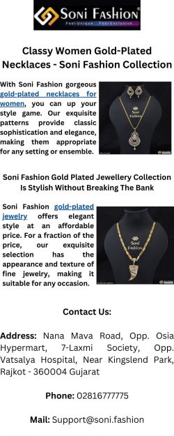 Gold-Plated Soni Fashion Necklaces For Women Are An Affordable Luxury Option