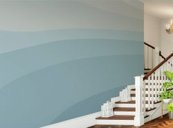 Aesthetic Blue Abstract Wall Mural – Giffywalls