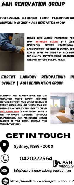 Sydney’s Trusted Bathroom Floor Waterproofing Experts | A&H Renovation Group