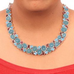 Azure Majesty: Statement Aquamarine Necklaces Fit for Royalty