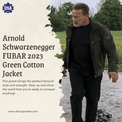 Arnold Schwarzenegger FUBAR 2023 Green Cotton Jacket
