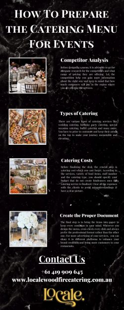 How To Prepare the Catering Menu For Events