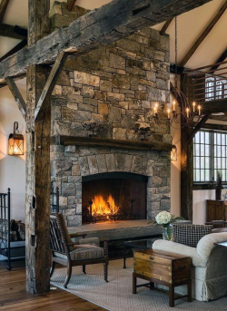 Stacked Stone Electric Fireplace