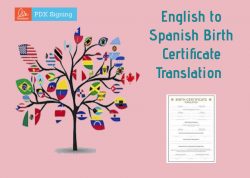 English to Spanish Birth Certificate Translation