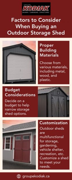 Factors to Consider When Buying an Outdoor Storage Shed