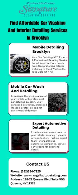 Find Affordable Car Washing And Interior Detailing Services In Brooklyn