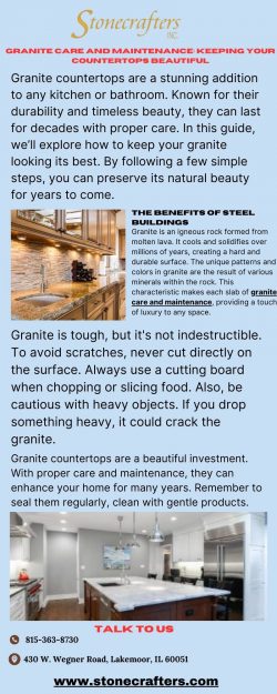 Granite Care and Maintenance: Keep Your Stone Beautiful and Durable