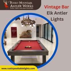 Vintage Bar Elk Antler Lights