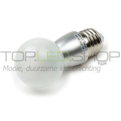 LED Lamp 230V, bol, 3W, Extra Warmwit, E27, dimbaar, mat