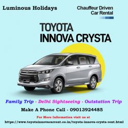 Toyota Innova Crysta on Rent in Delhi