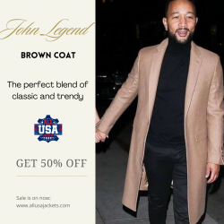 John Legend Brown Coat