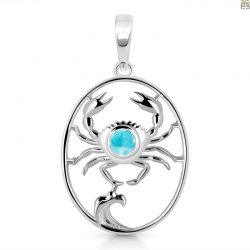 Heavenly Blue Handcrafted Larimar Pendant Necklace