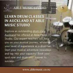 Learn Drum Classes in Auckland at Able Music Studio