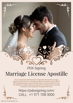 Marriage License Apostille