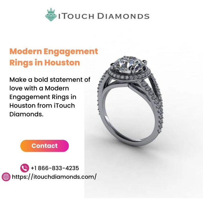 Modern Engagement Rings in Houston