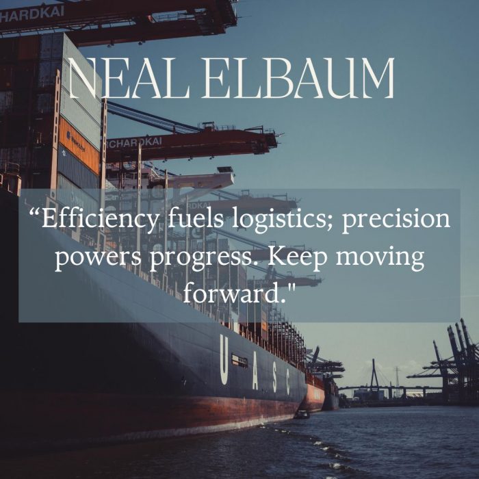 Neal Elbaum, a trailblazing figure in the realm of shipping and logistics