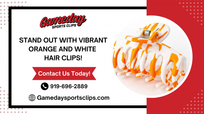 Get the Highest Quality Orange and White Hair Clips Today!