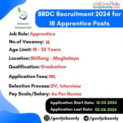 BRDC Recruitment 2024: Apply Now for 18 Apprentice Posts