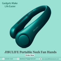 Stay Cool Anywhere With The JISULIFE Portable Neck Fan!