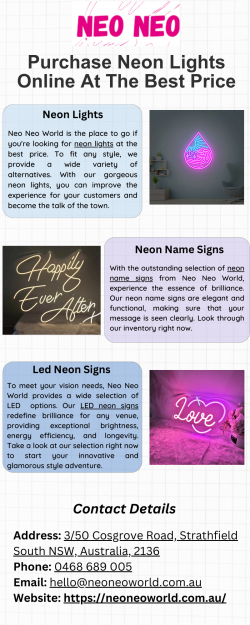 Purchase Neon Lights Online At The Best Price