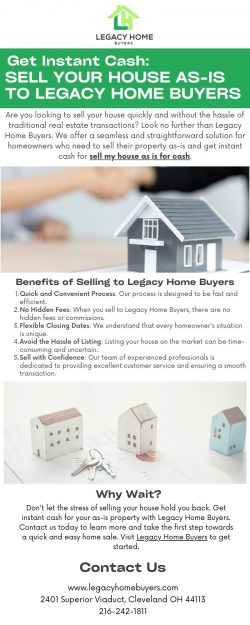 Sell Your House As-Is for Cash with Legacy Home Buyers Today