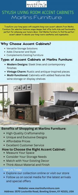 Stylish Living Room Accent Cabinets at Marlins Furniture