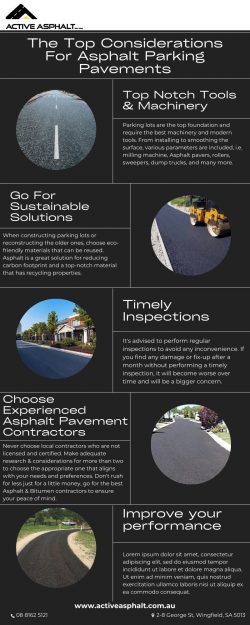 The Top Considerations For Asphalt Parking Pavements
