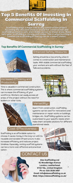 Top 5 Benefits Of Investing In Commercial Scaffolding In Surrey
