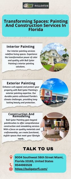 Transform Your Space With Bullgator’s Painting And Construction Services In Florida
