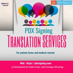 Translation Services For patient forms and medical records
