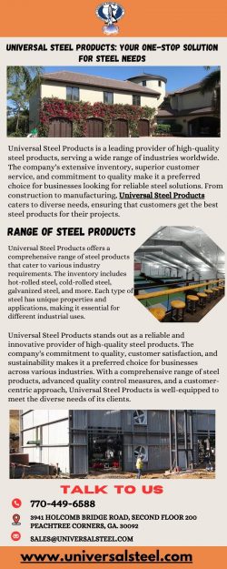 Universal Steel Products: Quality Solutions for Every Industry