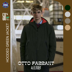 Alex Rider Otto Farrant Hooded Green Jacket