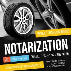 vehicle loan documents notarization