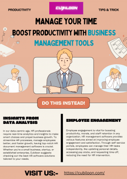Increase Productivity Today with Cubilloon Business Management Tools