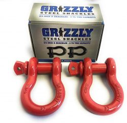 Grizzly D Ring Shackles (2 Pack) 3/4 INCH – Heavy Duty Forged Steel | Secure Towing & Rigging