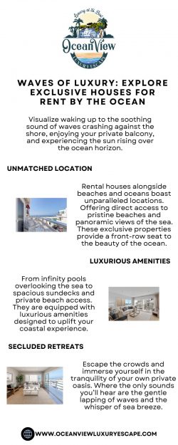 Waves of Luxury: Explore Exclusive Houses for Rent by the Ocean