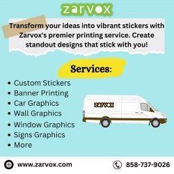 Zarvox – Elevating Brands with Custom Stickers and Graphics in San Diego