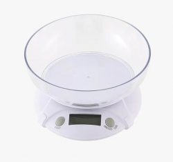 electronic kitchen scale with oval tray