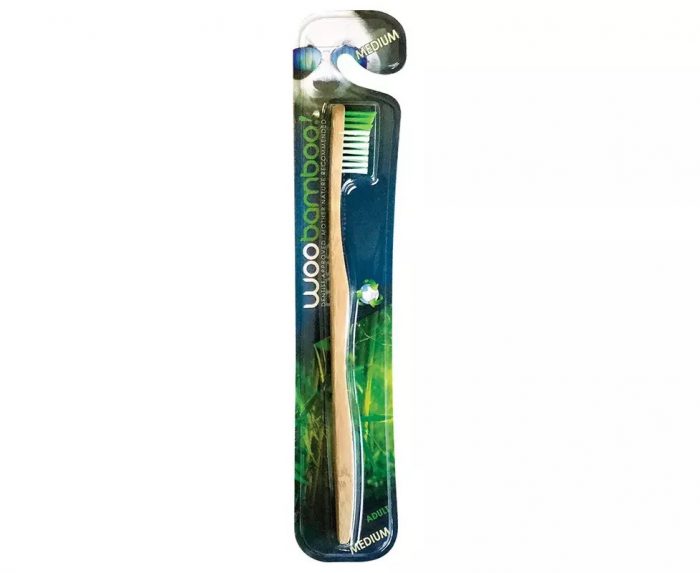 Woobamboo Bamboo Adult Toothbrush Medium 1 Pack