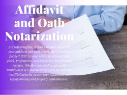 Affidavit and Oath Notarization