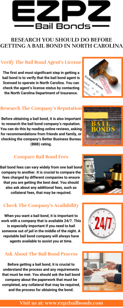 Bail Bond in North Carolina | EZPZ Bail Bonds