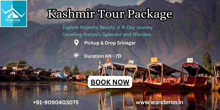 Best of Kashmir: Unveiling Majestic Beauty in a 4-Days Tour Package.