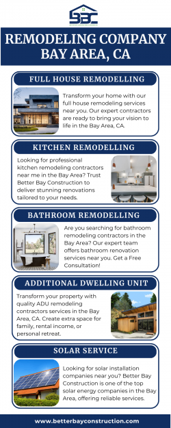 Residential Remodeling & Construction Company Bay Area, CA