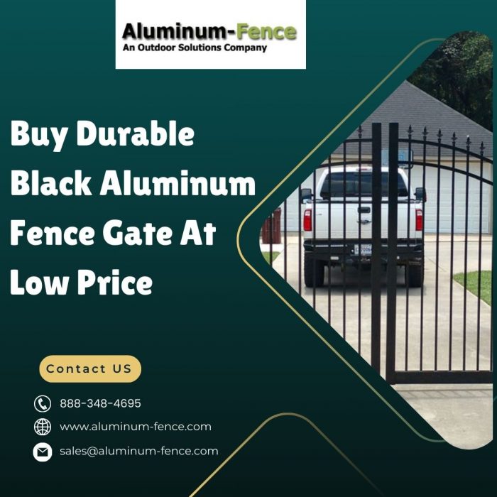Buy Durable Black Aluminum Fence Gate At Low Price