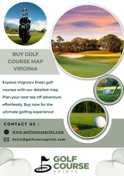 Buy Golf Course Map Virginia