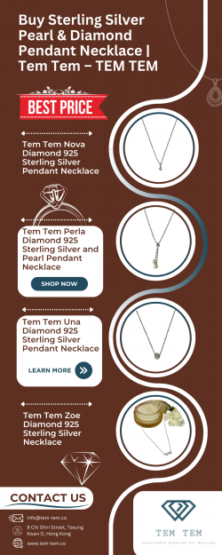 Buy Sterling Silver Pearl & Diamond Pendant Necklace Tem Tem