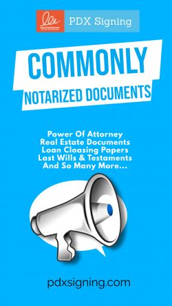 commonly notarized documents