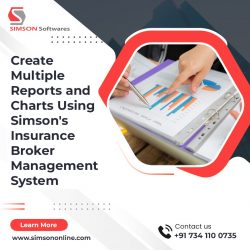 Create Multiple Reports and Charts Using Simson’s Insurance Broker Management System