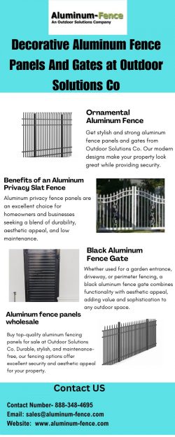 Decorative Aluminum Fence Panels And Gates at Outdoor Solutions Co